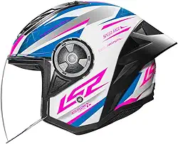 Capacete Moto Ls2 Aberto Airflow 2 Of616 Spoiler Draze Rosa