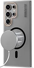 Mr. Case Back Cover for Samsung S24 Ultra 5G Sleek Frosted Translucent Back with Wireless Charging Support | Anti-Scratch Shockproof Phone Case - Black