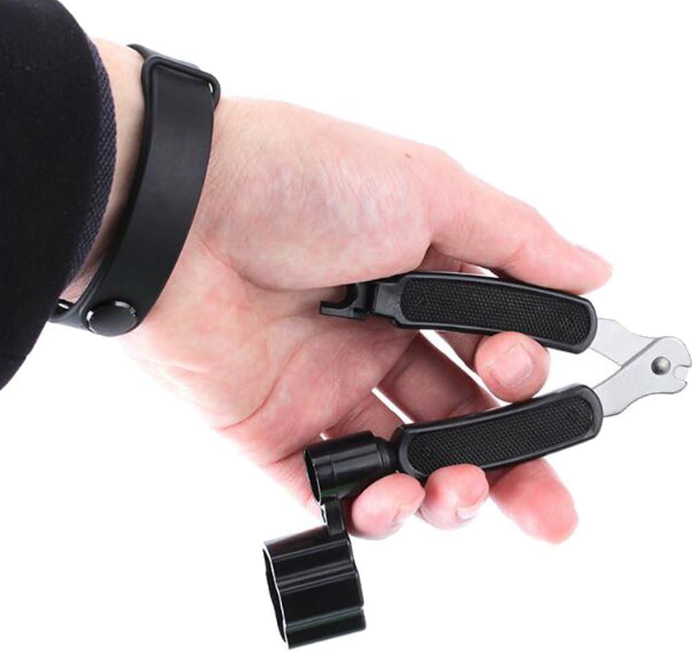 KEWAYO Guitar Tuning Tools, Professional Guitar String Winder Cutter and Bridge Pin Puller, Guitar Repair Tool Functional 3 in 1 (Black) : Musical Instruments