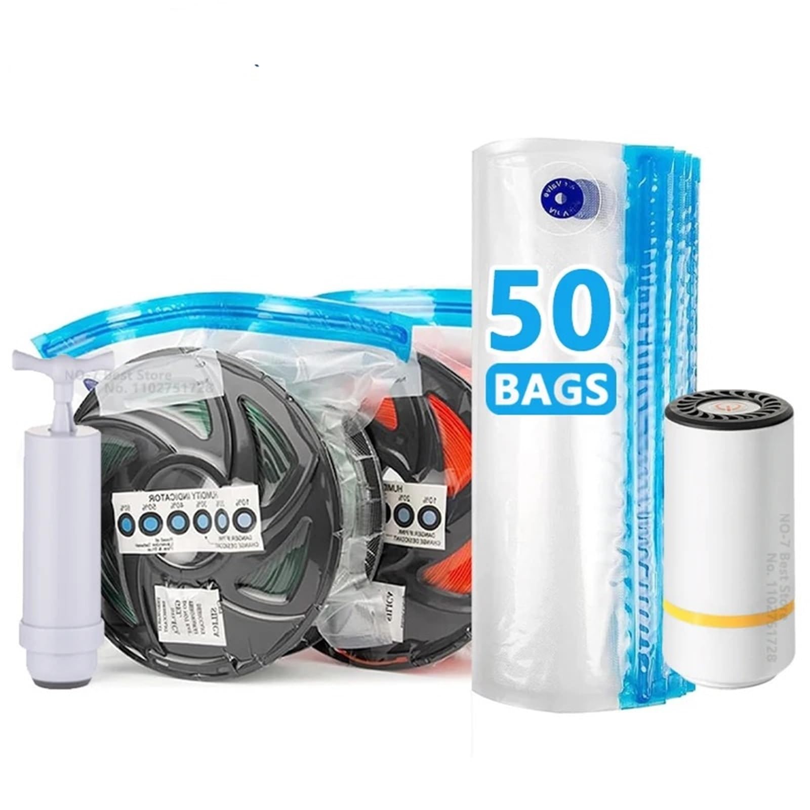 Bolsas vacio Bolsas de almacenamiento al vacío con bomba manual/eléctrica para Equipaje(Only 30 Bags)
