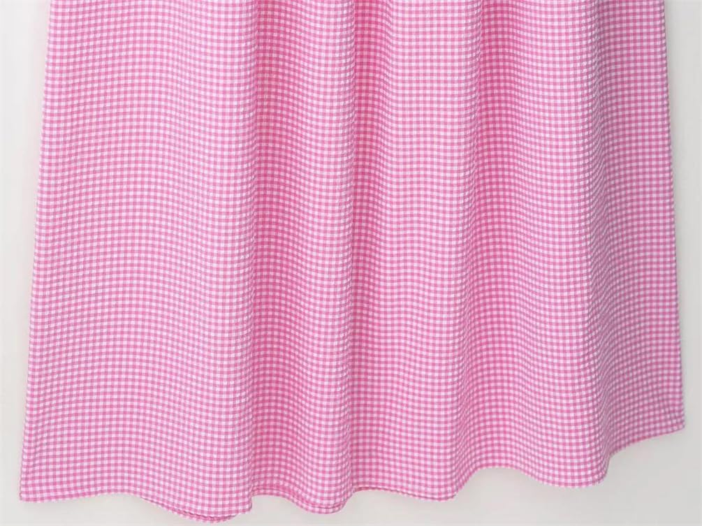 Women O-Neck Sleeveless Plaid Long Party Dress Casual Beach Holidays Wear Vacation Dress