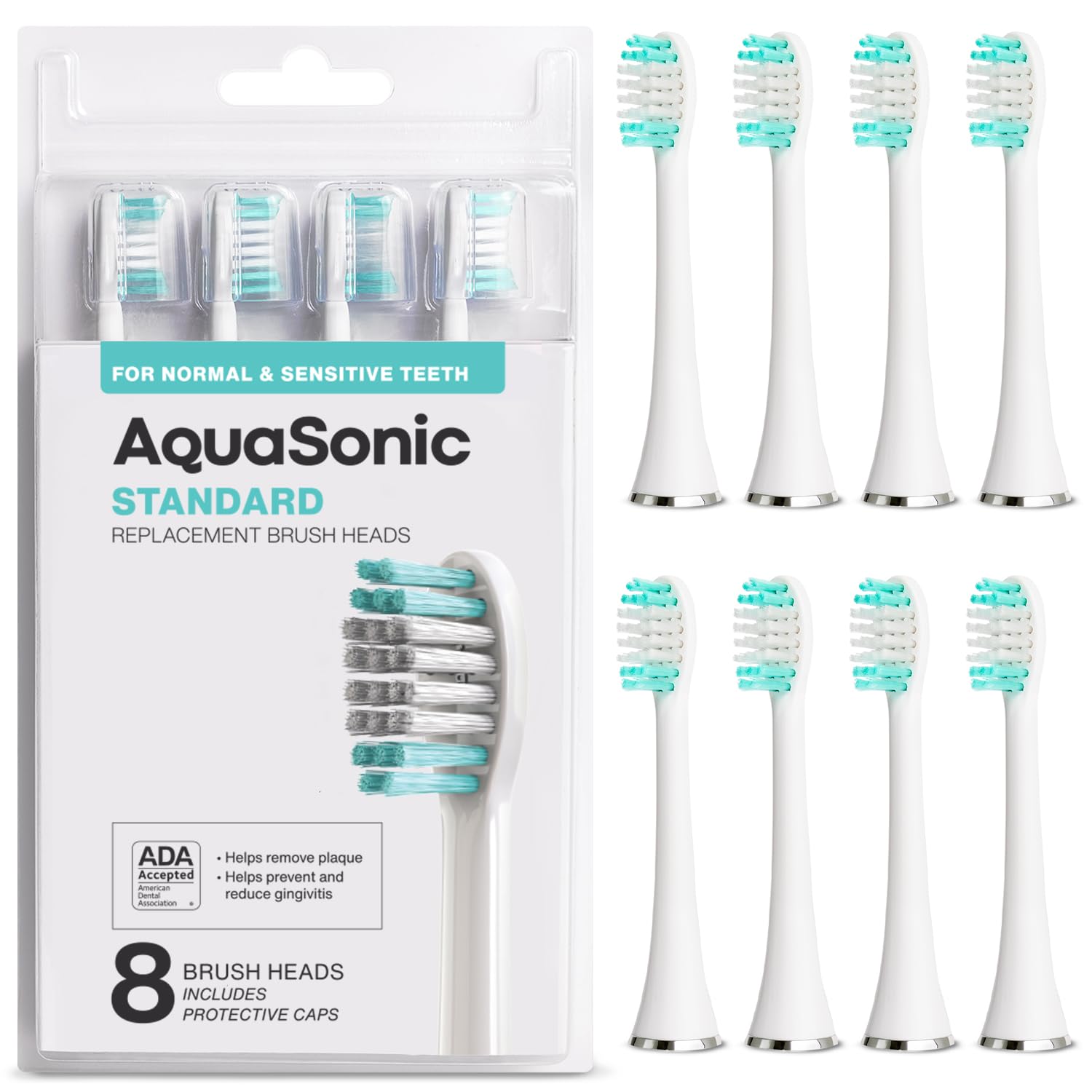 AquaSonic Genuine Standard Replacement Brush Heads