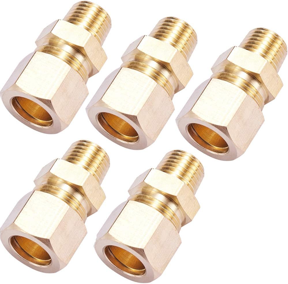 Raccord à Compression 1/2" NPT Mâle X 1/2" OD Tube - Double Virole, Marque Uxcell