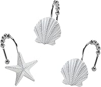 Vista 9 de Cortina para baño de poliéster decorativa con motivos submarinos, cortina para regadera resistente al moho, cortinas para baño con motivos marinos