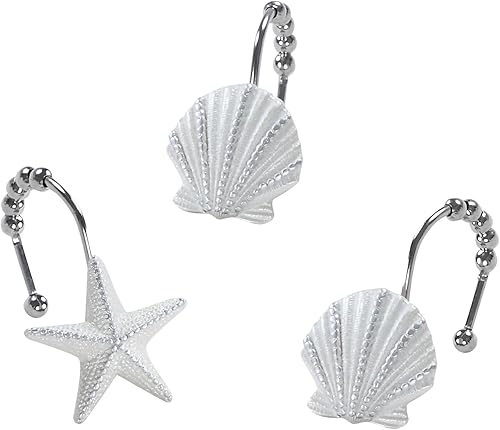 Miniatura 9 de Cortina para baño de poliéster decorativa con motivos submarinos, cortina para regadera resistente al moho, cortinas para baño con motivos marinos