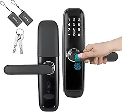 Fechadura Inteligente Digital Biométrica Reconhecimento de Impressões Digitais, Eletrônico Inteligente Biométrica Tuya App