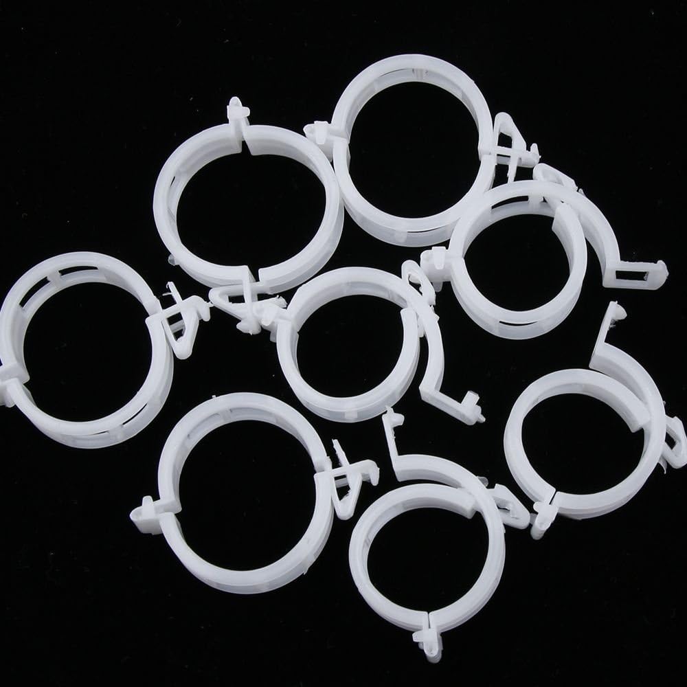 EORTA 200 Pcs Plant Support Clips PP Plastic Trellis Tomato Clips Vine Clips Crop Quick Clips Vertical Gardening Tool for Plants Vine, Vegetables, Tomatoes, Cucumbers, White
