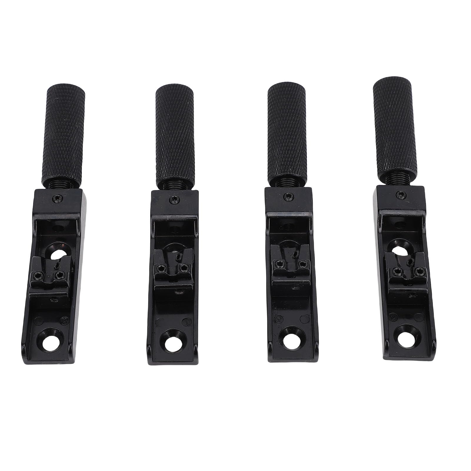 Tissting Ponte Per Basso Senza Paletta 4 Corde Con Serratura - Kit Di Ricambio Con Base CNC Regolabile Per Allineamento Corda E Stabilità Accordatura, Per Musicisti Professionisti (Black)