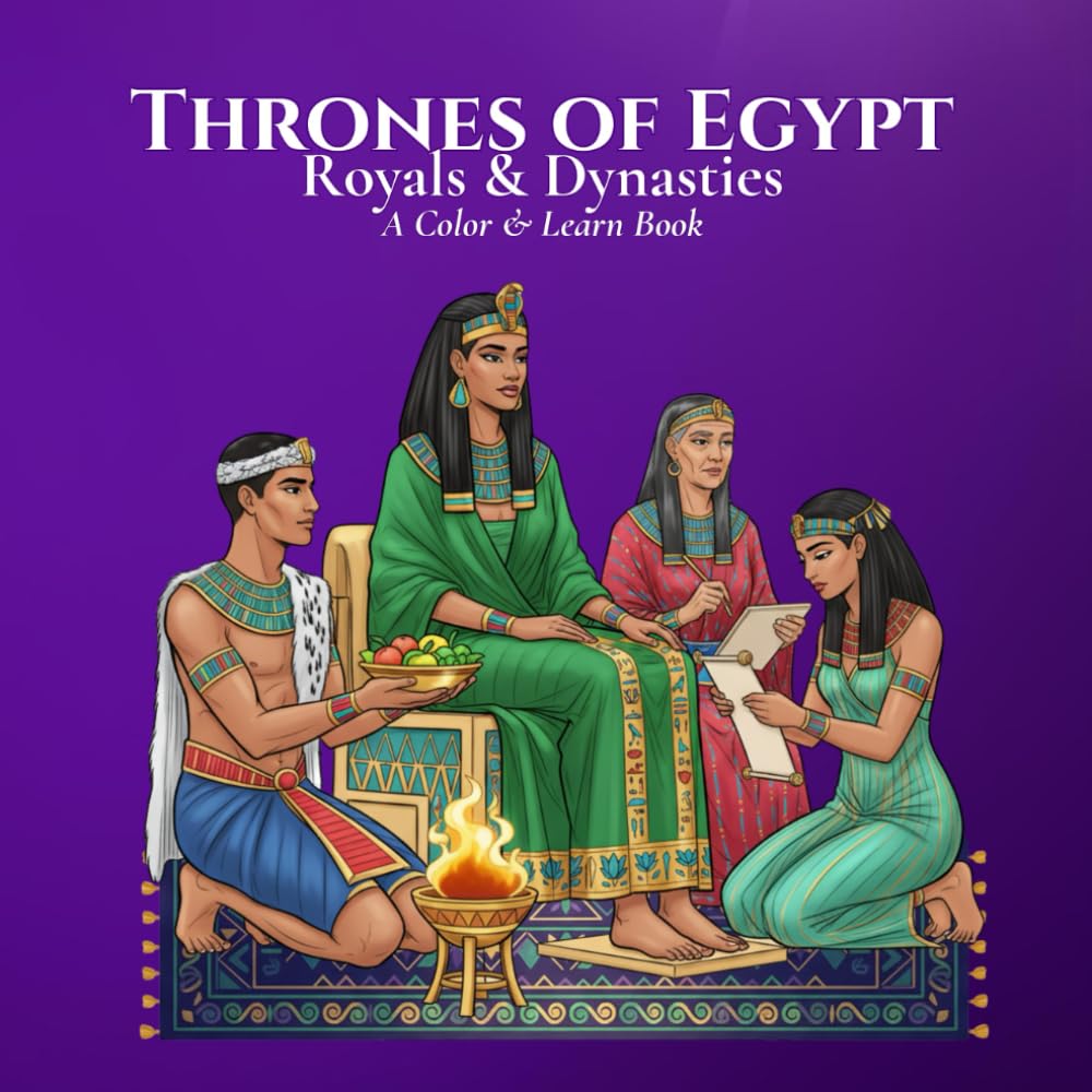 Royals & Dynasties Thrones of Egypt A Color & Learn Book: An Intricate, Educational Coloring Book Bringing Ancient to Early 20th‑Century History to ... Learn History’s Courts, Crowns, and Kingdoms)