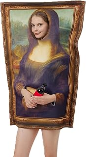 Mona Lisa Costume, Chemical Fiber Blends Tear Resistant Wear Proof Interesting Shapes Mona Lisa Mural Costume Attention Grabbing Appearance Famous Paintings Costume for Halloween