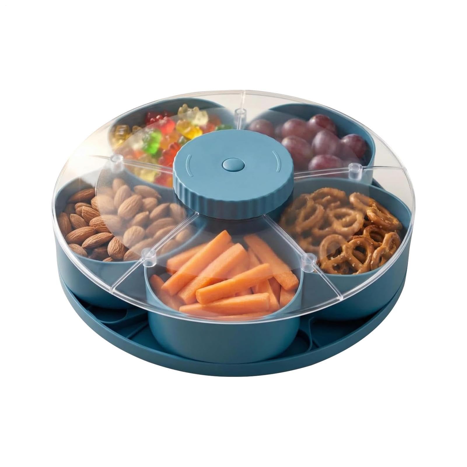 Plateau à repas haut de gamme rotatif avec couvercle design pour buffet de salle à manger