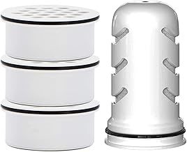 OHFULLS Water Pitcher Filter Replacement for LS Home Dispenser 18c/Glass Pitcher 7c/Plastic Pitcher 10c/Plastic Pitcher 7c,1 Membrane Micro Filter and 3 Activated Carbon Filters