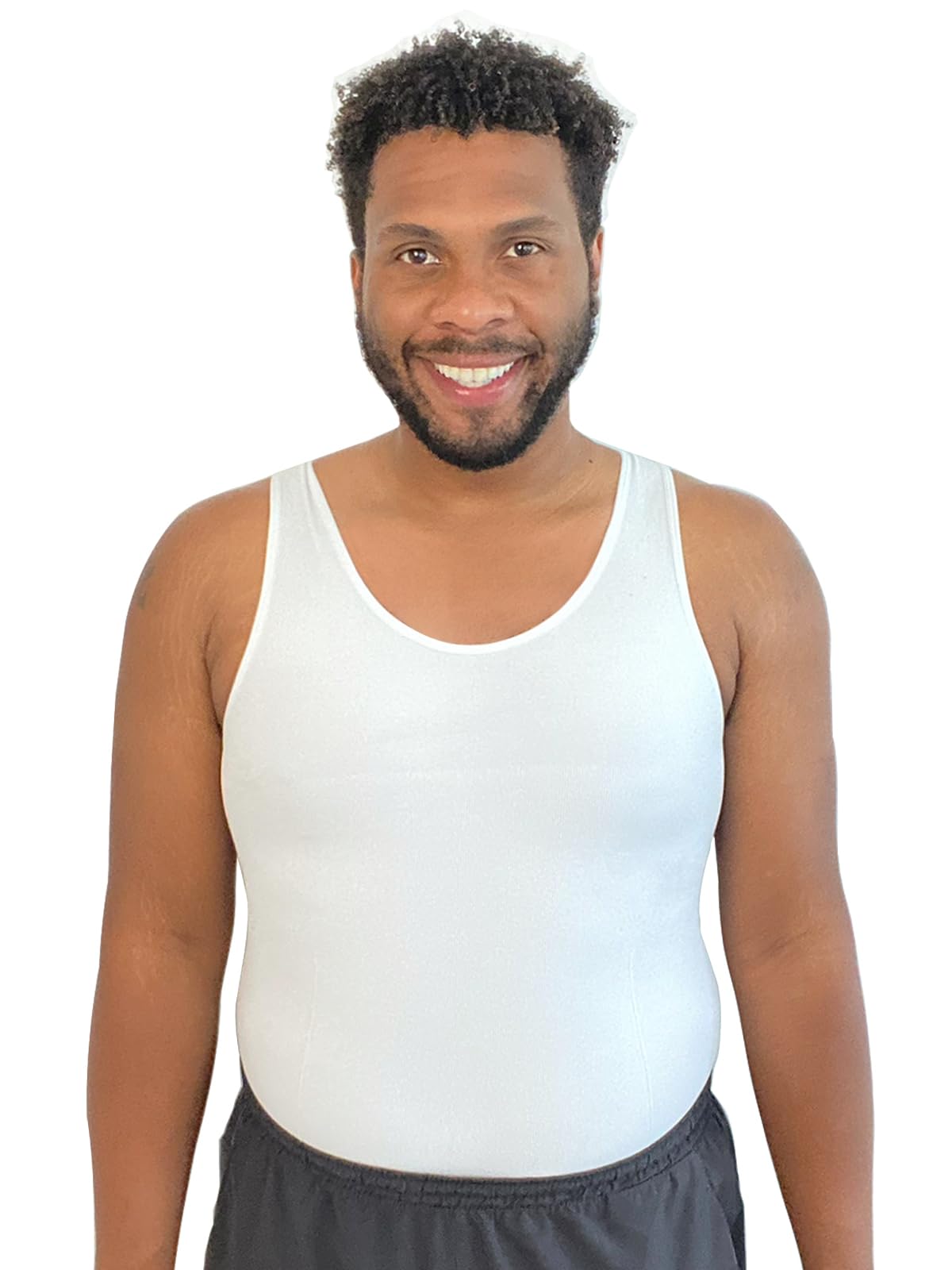 AptocoGynecomastia Compression Shirts for Men Tummy Control Body Shaper Slimming Shapewear Tank Top Undershirt
