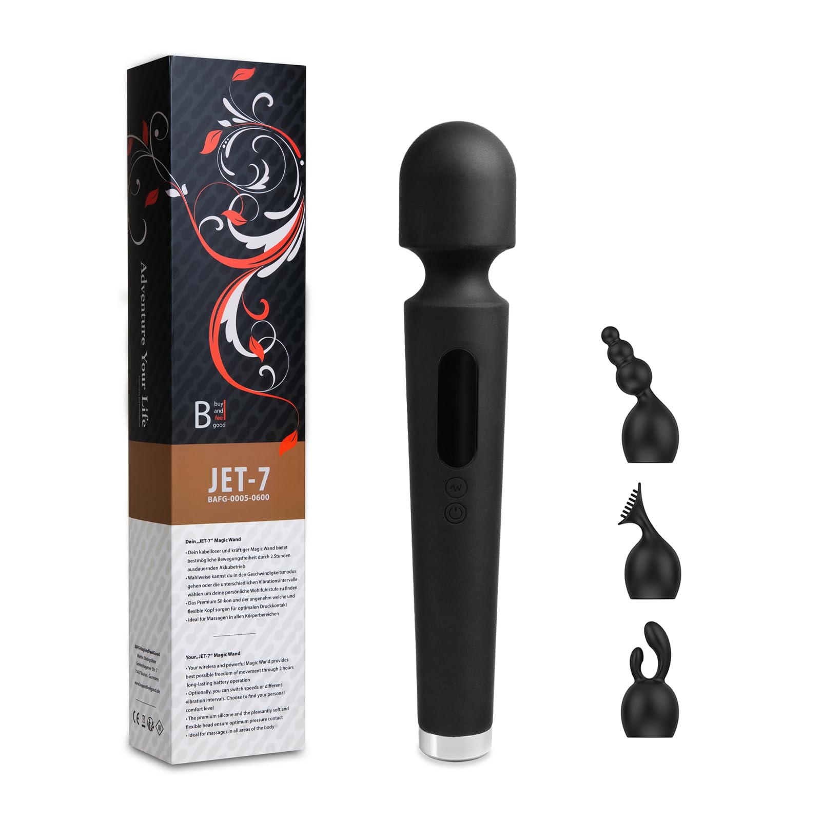 JET 7 - vibratoreper donna [EXTRA FORTE] sexy I dildo I sexytoysys donna | vibratore I magic wand I SILICONE PREMIUM I plug anale I vibratoreper donna punto g squirting I sex toys I sexytoysys coppia
