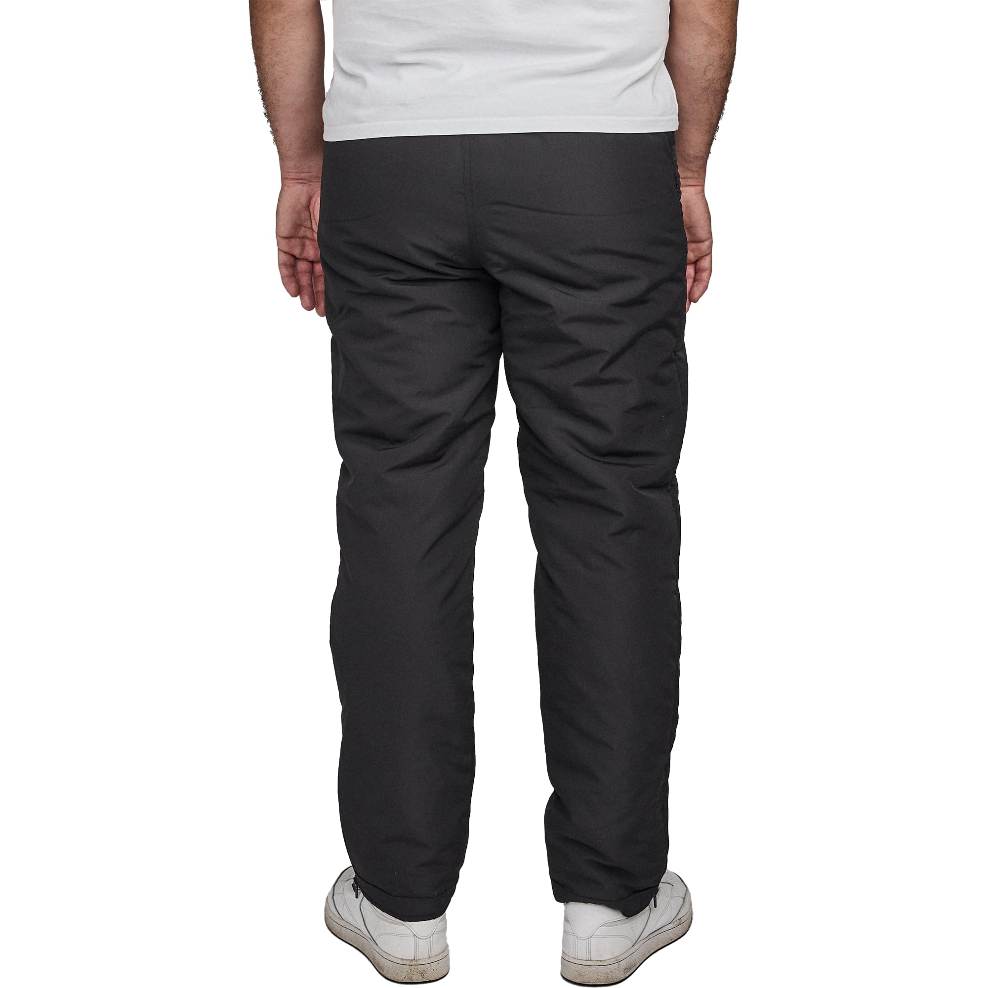 Dobsom – Pantalones de rehabilitación para hombre y mujer con forro I – Pantalones de deporte de invierno con cremallera completa I Pantalones de deporte de invierno para exterior, Mujer, Negro , 5XL