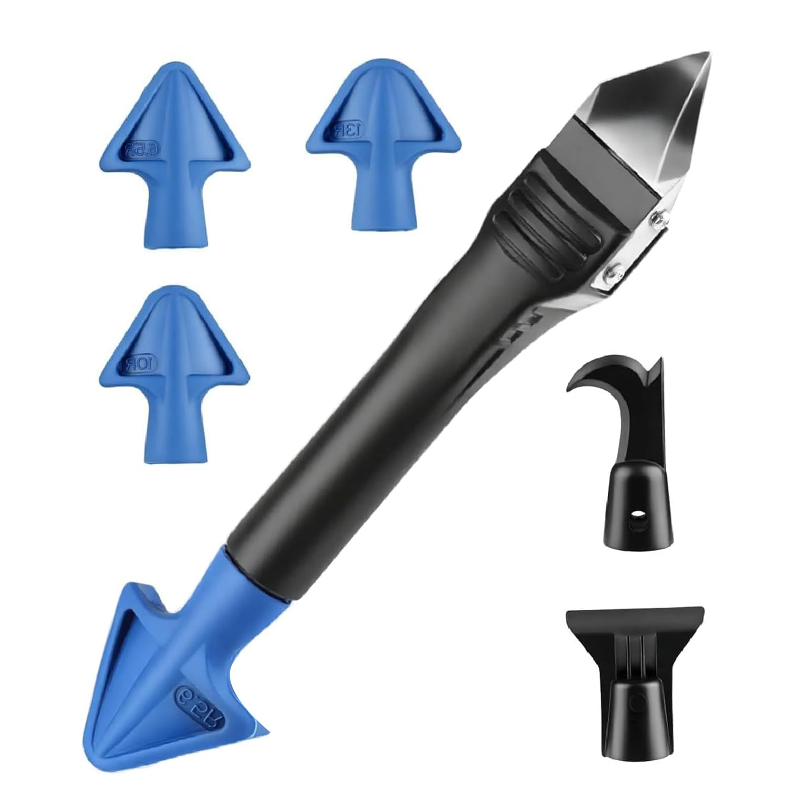 5 in 1 Caulking Tool, Multi-Function Sealant Remover Tool and Silicone Scraper, Bathroom Silicone Remover Tool for Bathroom, Kitchen, Floor, Window, Sink, and Frame Joints
