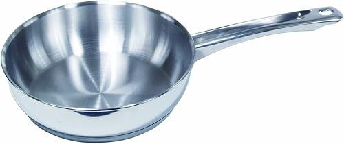 CRESTWARE Sartén de acero inoxidable de 8 pulgadas
