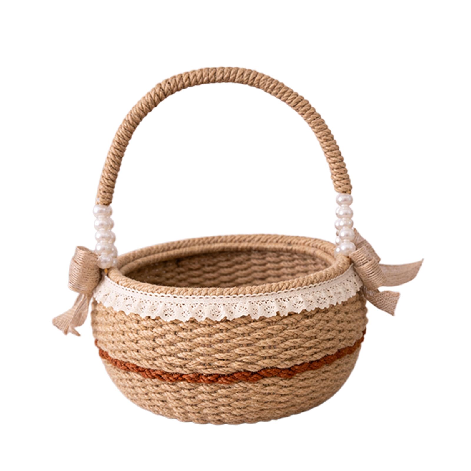 Handwoven Fiber Holder Ideal As Decorative Item or Practical Storage Round Woven Basket