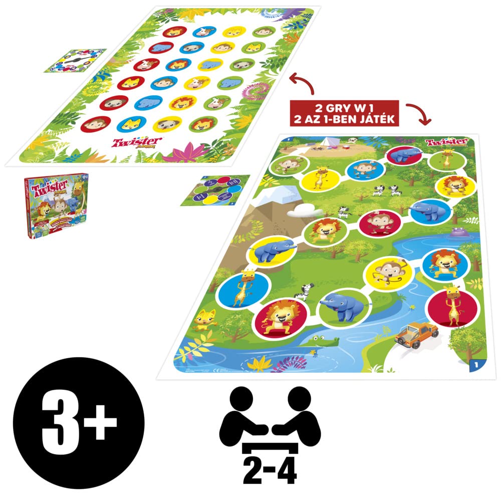 Hasbro Twister Junior Gra dla Dzieci, Wielokolorowy, Od 3 lat
