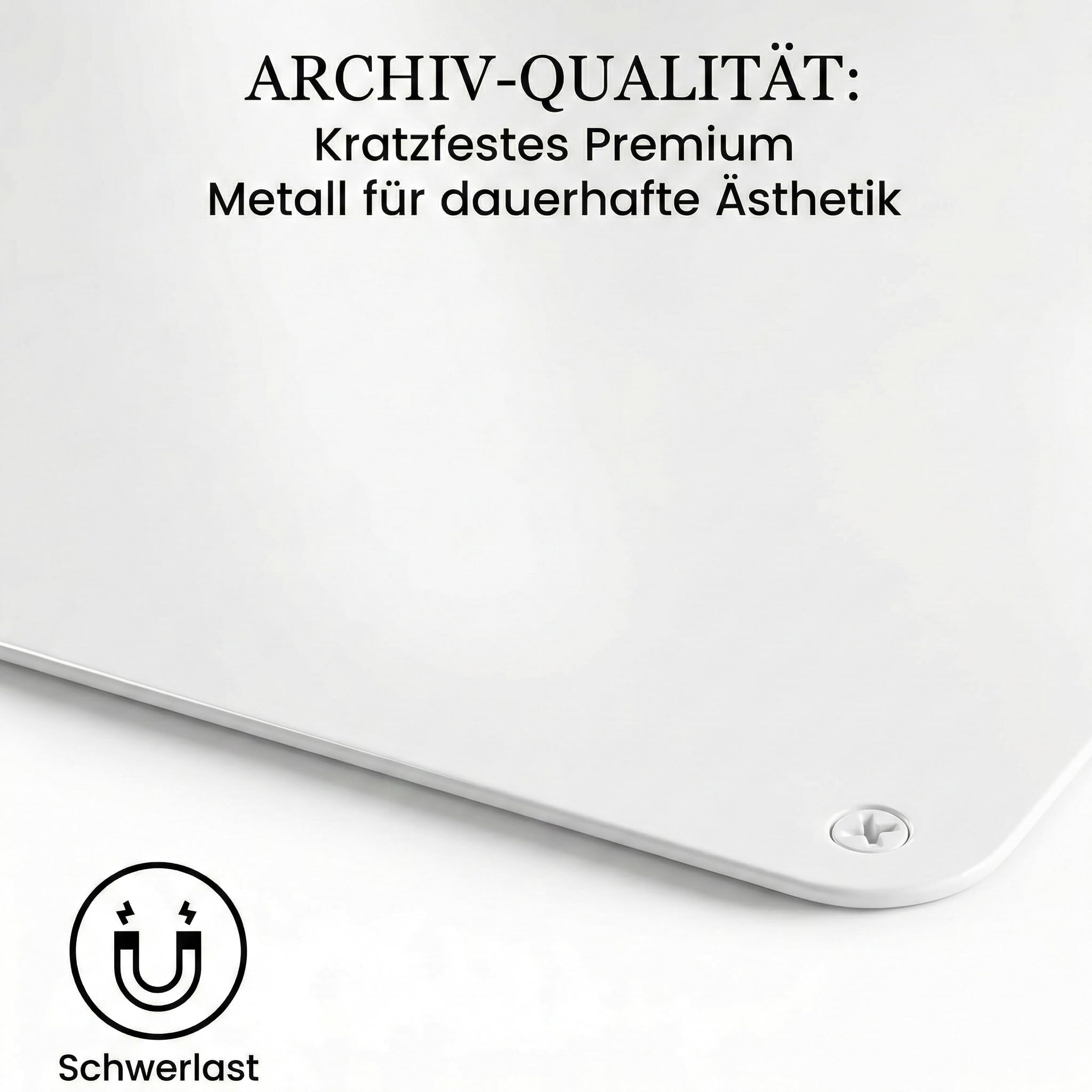 Magnettafel Weiß 40x60 cm Metall: Starke Magnetwand & Pinnwand Magnetisch für Küche/Kinderzimmer & Büro – Hochwertiges Memoboard für Magnete/Fotos & Souvenirs