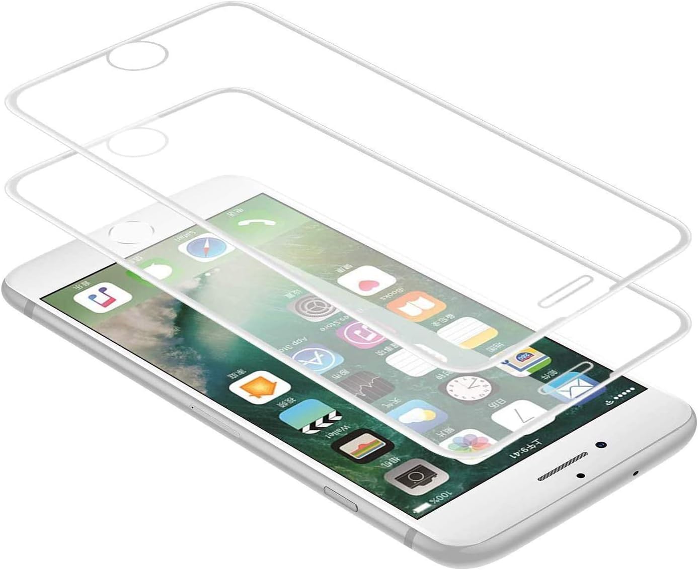 JETech Schutzfolie Kompatibel mit iPhone 8 und iPhone 7, Gehärtetem
