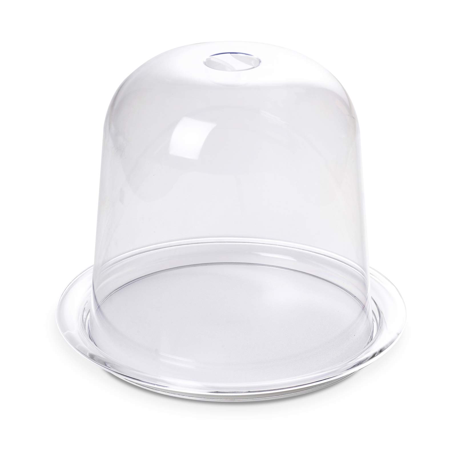 Omada Design Porta Panettone, Pandoro, Dolci, Torte, Vassoio Antigraffio da 25 cm (interno), Campana Alta, Made in Italy, Linea Trendy, Trasparente