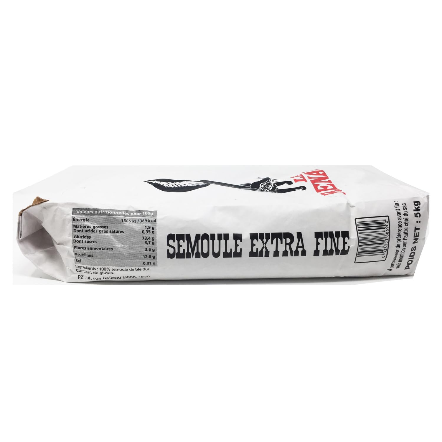 Couscous parfait en un instant — LE RENARD Semoule Extra-Fine de Blé Dur, Blé 100% Français, Fabriqué en France, 5kg - Lot de 2