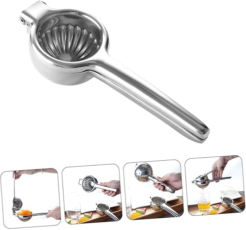 Miniatura 8 de Exprimidor manual de limón de acero inoxidable, exprimidor de frutas, prensa de cítricos de mano, fácil de usar para el hogar, cocina, bar,