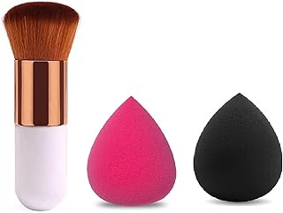 1 brocha redonda de maquillaje para base, 2 p...