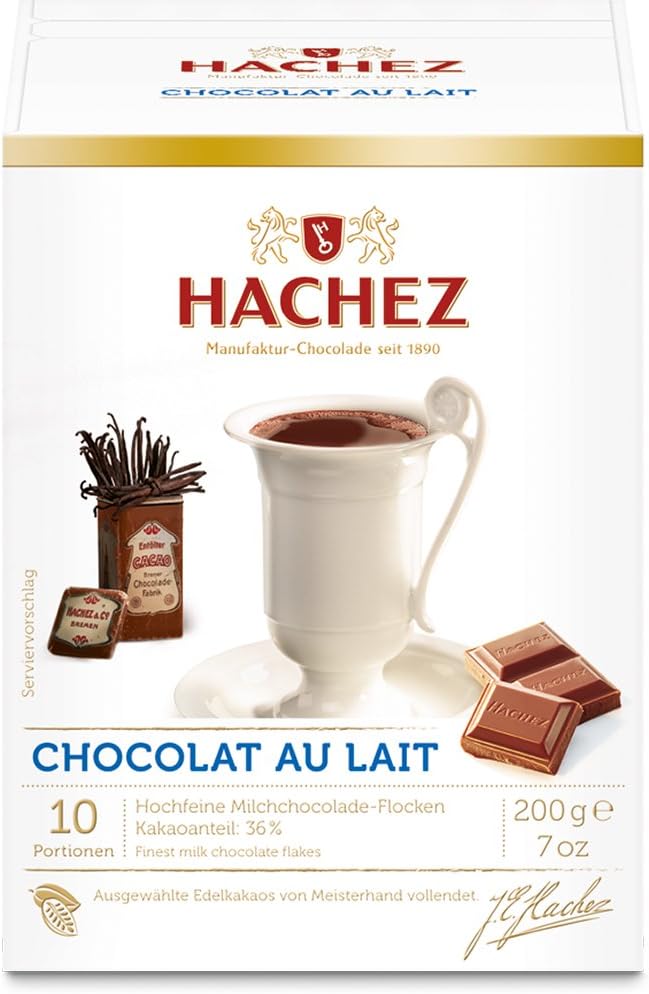 Hachez Hot drink - Chocolat au Lait Drinking chocolate, 2-pack (2 x 200 g)