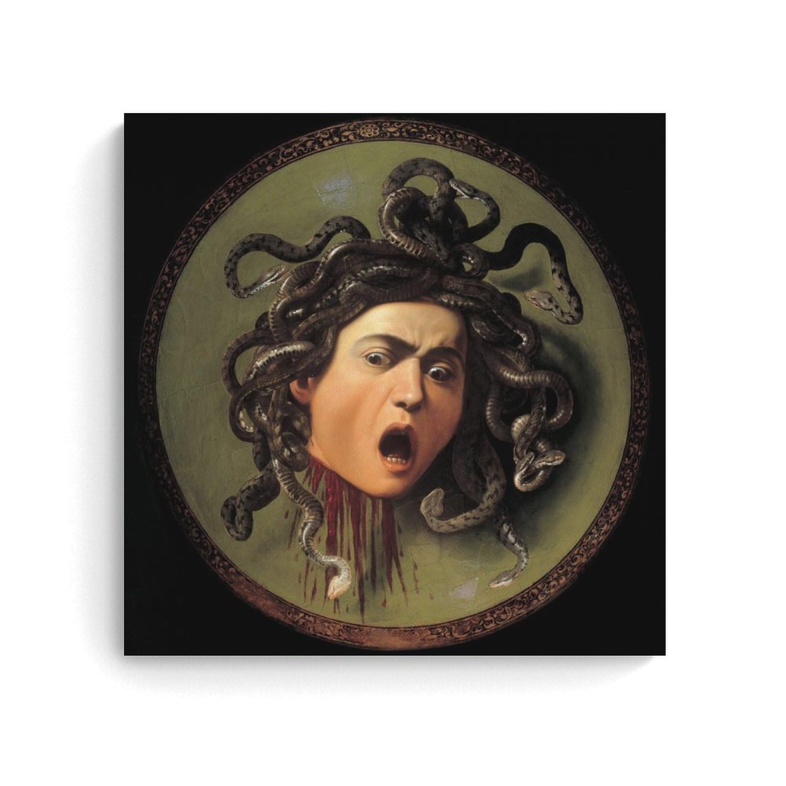 Caravaggio Painters' Works「Medusa」Poster Home Decor Wall Art Hanging Picture Print Bedroom Decorative Paintings Room Aesthetic 12x12inch(30x30cm)