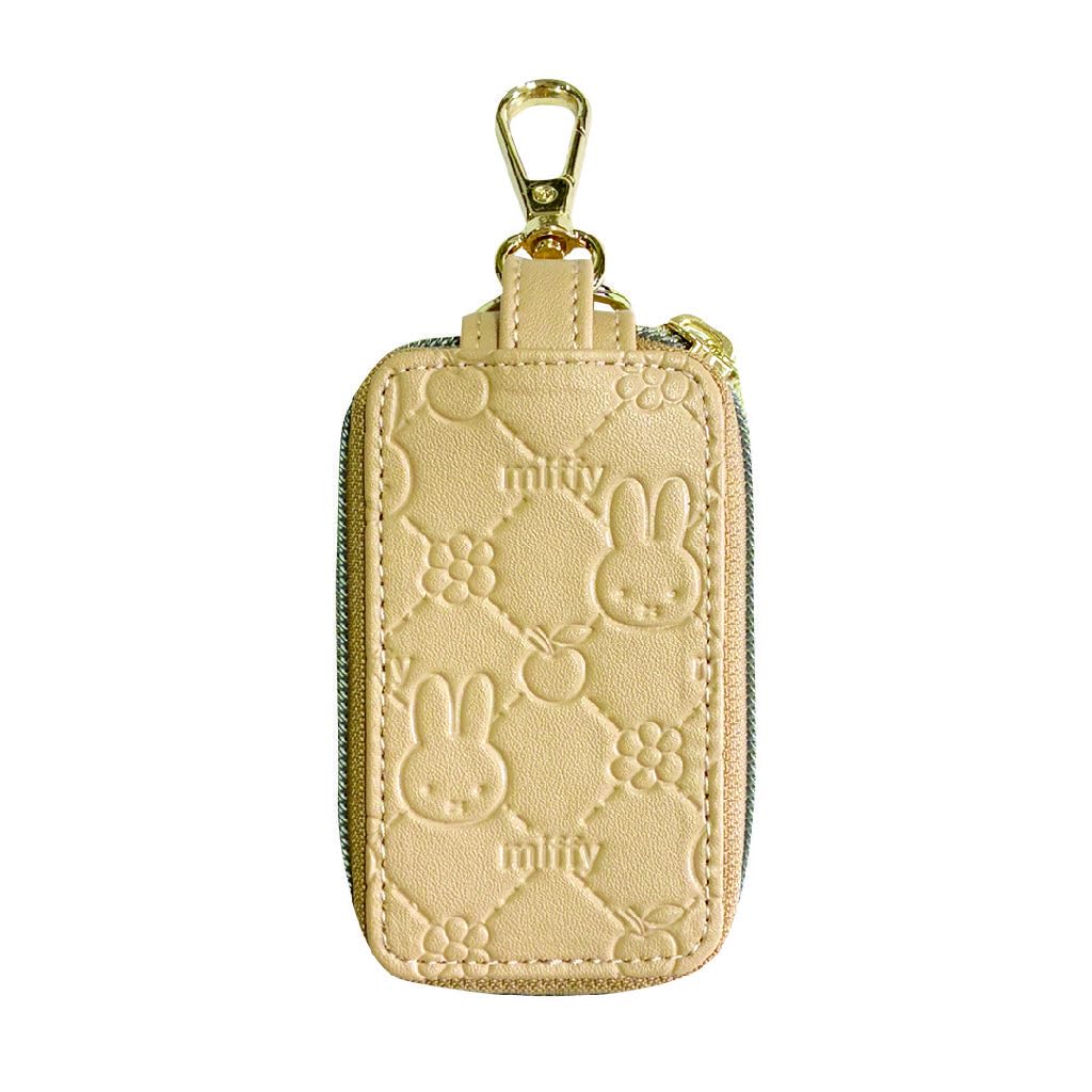 Nicott Miffy Smart Key Case Beige Synthetic Leather 2 Chamber Car Japan