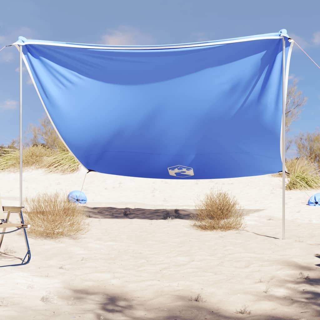 Strand-Schattenzelt mit Sandsäcken Grün x UV Schutzfaktor 40+ Polyester und Stahl, inkl. Tragetasche für Camping Strand Outdoor Familie