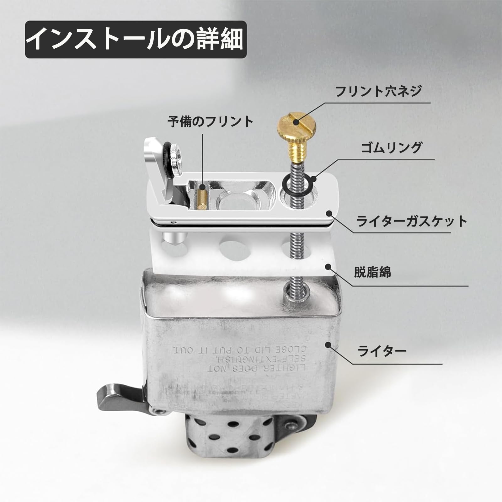 Amazon.co.jp: AUTAKI オイル揮発防止メタルパッド ジッポ オイル