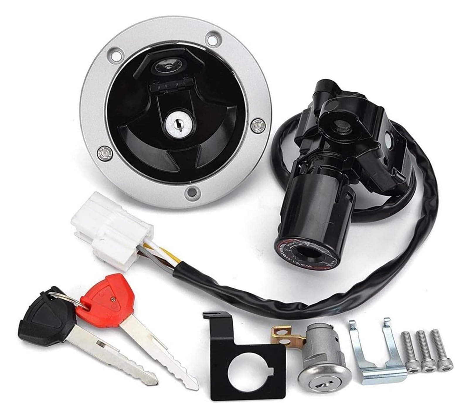 Cerradura De Encendido para Kawasaki para Ninja 1000 para ZX1000 2018-2019 27005-0608 Interruptor De Arranque Encendido Motocicleta Bloqueo Tanque Gasolina 2 Llaves