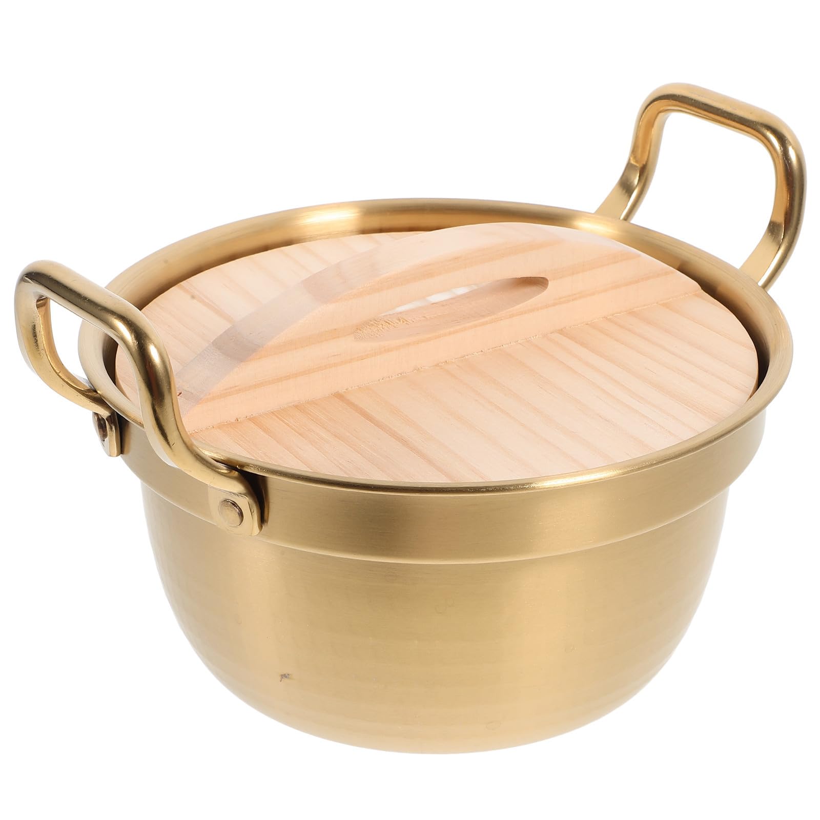 TIDTALEO Pentola per Noodles in Acciaio Inox 900ml Oro con Manico