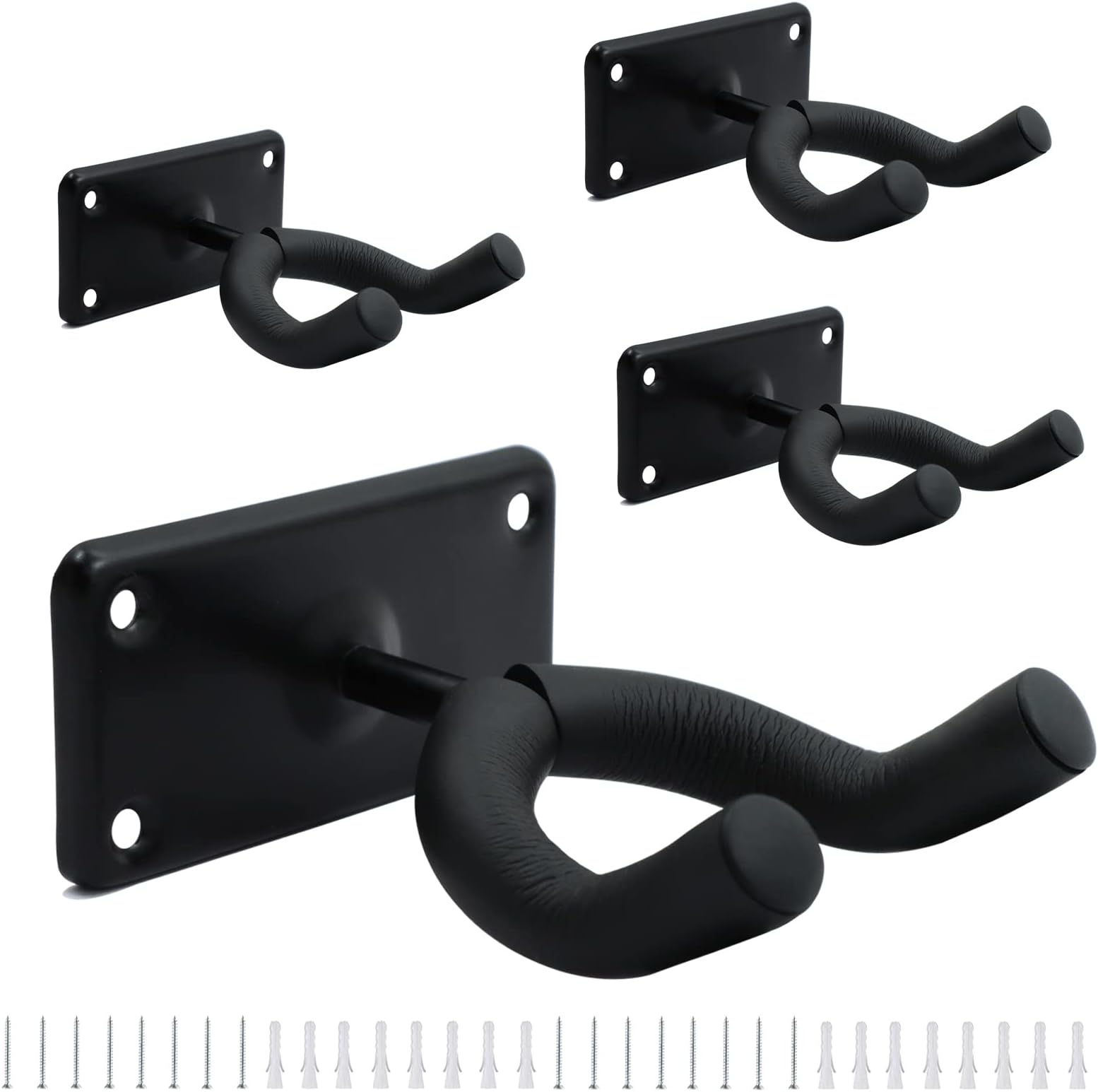 Skateboard Hanger Skateboard Hooks for Wall Longboard Holder Longboard Wall Mount Hangers for Electric Skateboard,Guitar ,Snowboards,4 Pack