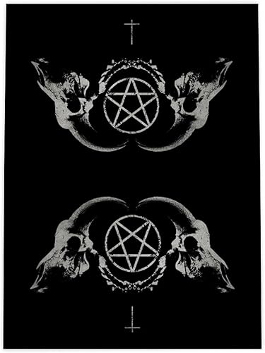 Miniatura 4 de Tarjetas navideñas góticas ocultas de Satanás con símbolo de calavera y calavera con diseños únicos, tarjetas de felicitación en blanco para todas