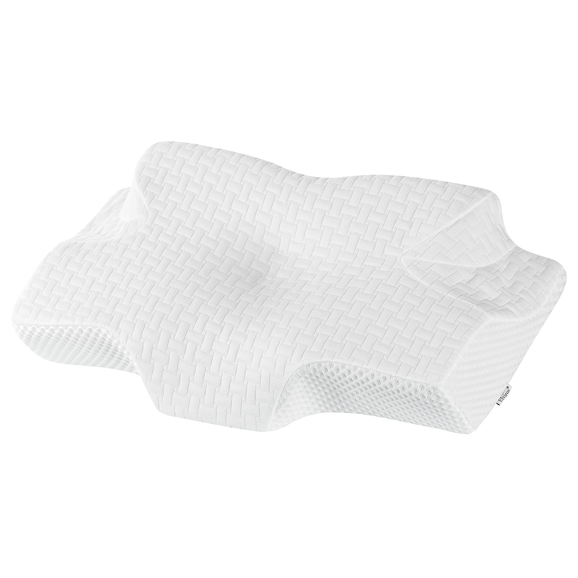 Elviros Orthopädisches Memory Foam Kissen, Nackenstützkissen, Ergonomisches Kopfkissen, Antischnarchkissen für Seitenschläfer