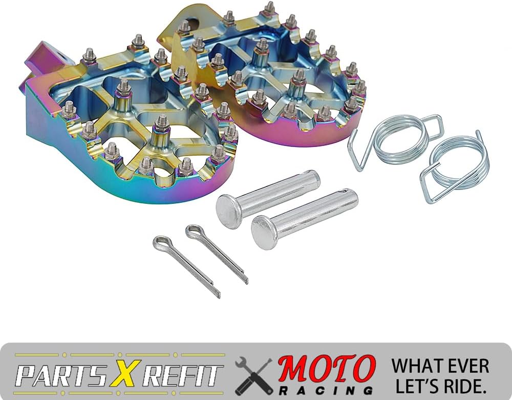 Dirt Bike Foot Pegs,Motorcycle Footpegs Wider Foot Pegs Rest Pedal CNC for CRF 110 CRF110F 2013-2022 CRF125F 2014-2023 Quenching