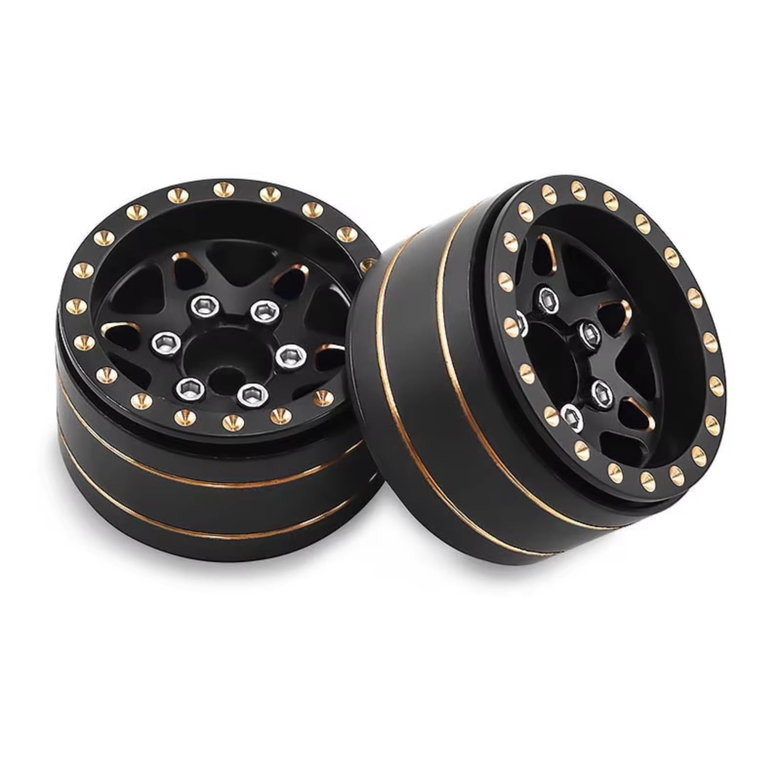 Llantas Latón Ponderadas 10 Pulgadas para TRX4M para SCX24 1/18 | Mejoradas coches RC llantas ponderadas latón reducen resistencia rodadura montaje tuerca hexagonal Repuesto