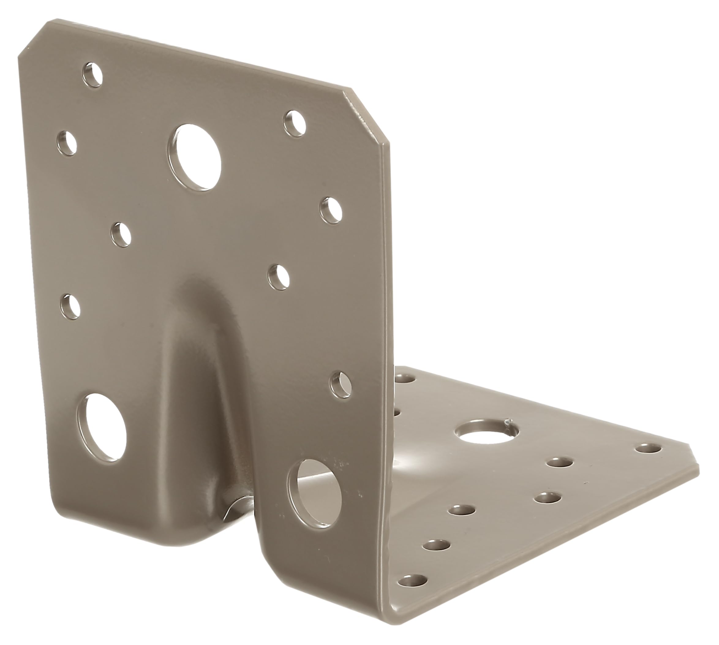 Alberts 822446 DURAVIS® Schwerlast-Winkelverbinder mit Sicke | rostbraun duplexbeschichtet | Größe 70 x 70 x 55 mm | 50er Set