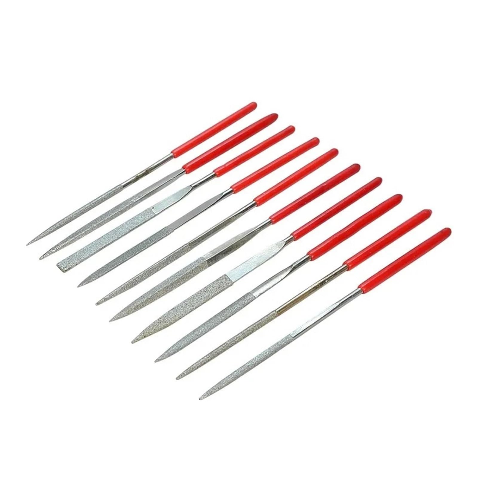 Lima de aguja de diamante, 10 piezas/juego, 3 x 140/4 x 160 mm, diamante galvanizado (4 x 160 mm, 10 unidades)