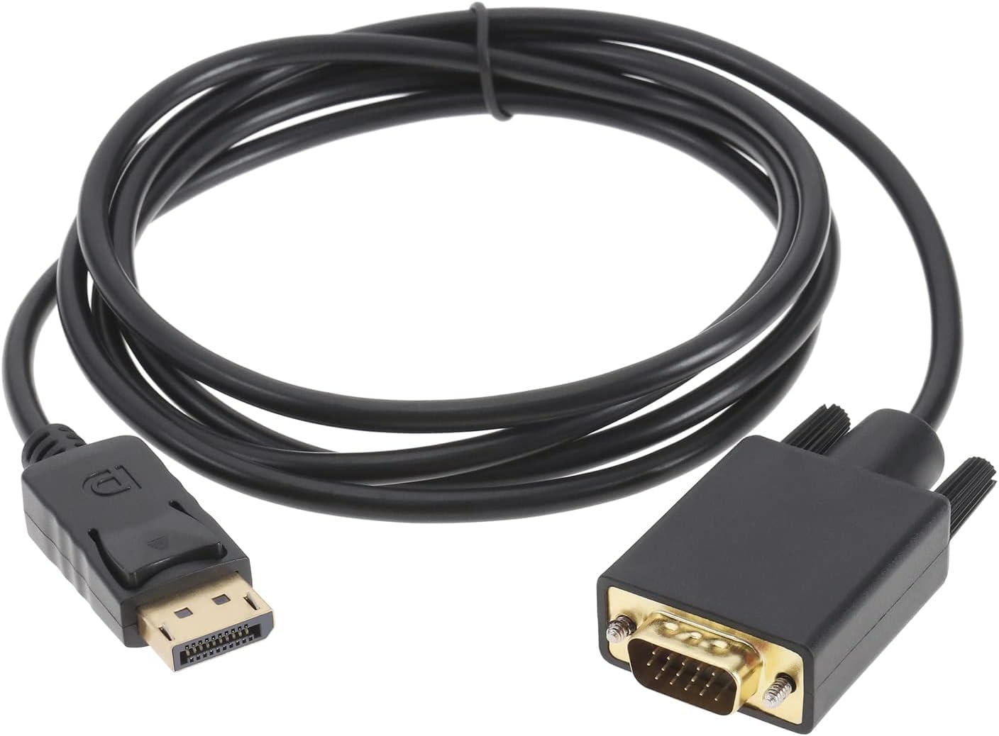 DisplayPort to VGA Cable, Uni-Directional DP DisplayPort Computer to VGA Monitor Cable Male to Male Gold-Plated Cord Compatible with Lenovo, Dell, HP, ASUS - 1.8 Meter (B08MD19PTN) Amazon Price History, Amazon Price Tracker