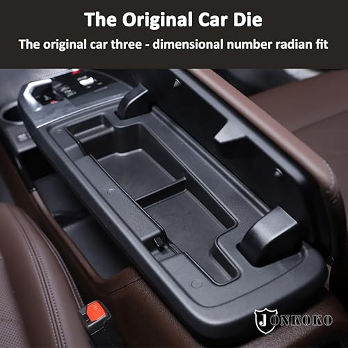 Miniatura 3 de Bandeja organizadora de reposabrazos de consola central de automóvil ABS para BMW X1 U11 2023-2024, caja de almacenamiento de nivel inferior