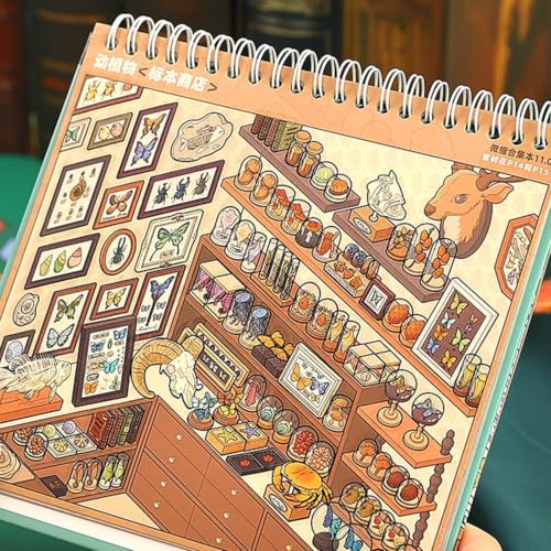 Libro de pegatinas para niños con juego de 10 pegatinas creativas en 3D 7