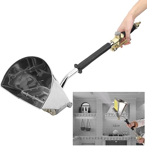 Miniatura 9 de Pulverizador de estuco de 4 chorros, herramienta neumática de enyesado de pared de yeso de mortero de yeso de la tolva de la textura del cemento