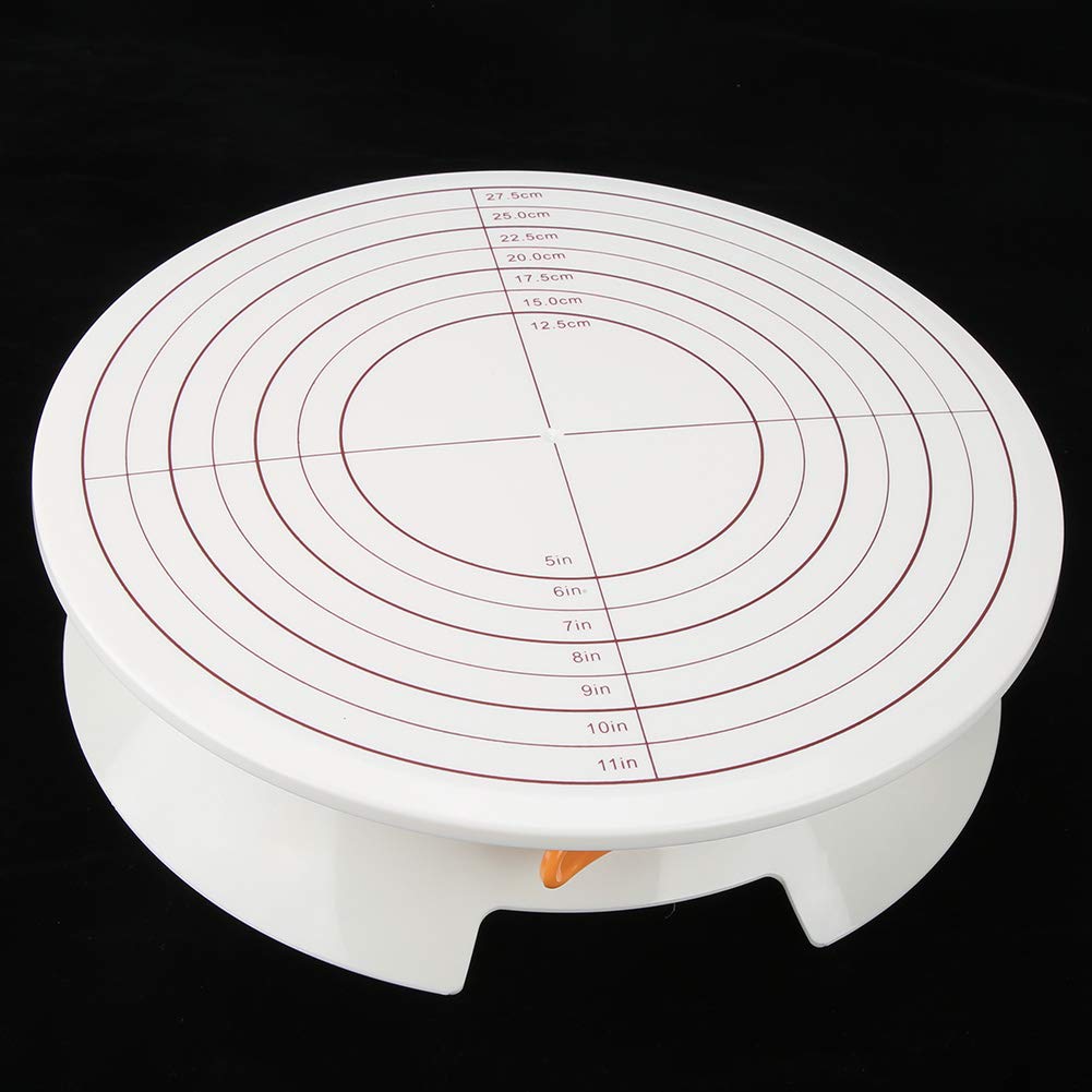 Plateau tournant de décoration de gâteau de 30,5 cm – Support rotatif avec serrure réglable, surface antidérapante, ABS de qualité alimentaire – Parfait pour les boulangeries maison et les gâteaux