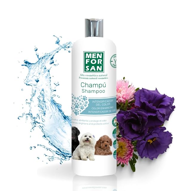 MENFORSAN Champú Intensificador de Color para Perros 1L, Intensifica y Protege el Color, Aporta Brillo