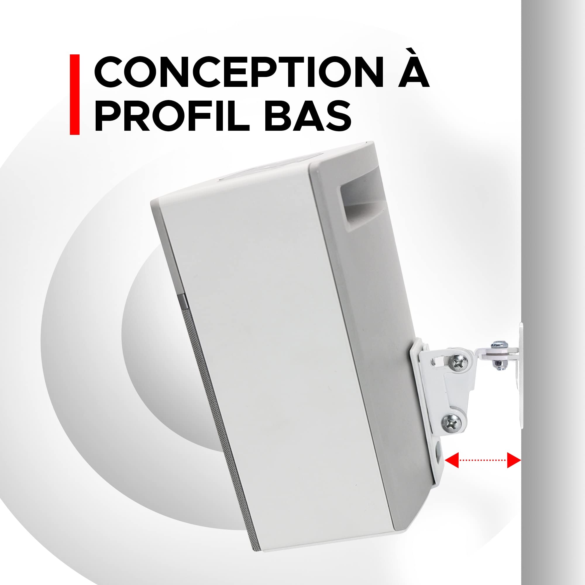 Product Image Soundtouch 10 Fixation Murale pour Bose Sound Touch 10, Blanc, Kit Complet Fourni avec Tous Les Accessoires de Montage, Designé au Royaume-Uni par Soundbass (Blanc)